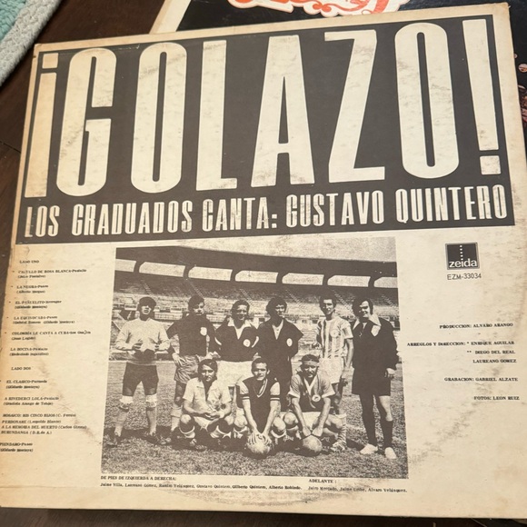 LOS GRADUADOS CON GUSTAVO QUINTERO GOLAZO! LP LATIN CUMBIA ZEIDA RECORDS - Picture 2 of 2